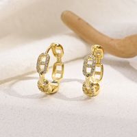 Fashion Geometric Copper Earrings Zircon Copper Earrings main image 1