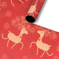 Christmas Elk Kraft Paper Party Gift Wrapping Supplies sku image 2