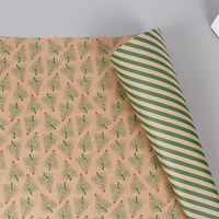 Christmas Leaves Deer Kraft Paper Party Gift Wrapping Supplies sku image 4