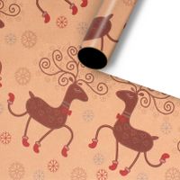 Christmas Elk Kraft Paper Party Gift Wrapping Supplies sku image 1