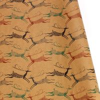Christmas Elk Kraft Paper Party Gift Wrapping Supplies sku image 6