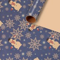 Weihnachten Schneemann Schneeflocke Kraftpapier Gruppe Zubehör Für Geschenkverpackungen sku image 4
