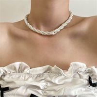 Retro Multi-layer Winding Pearl Necklace European And American Ins French Elegant Simple Choker Fashion Special-interest Clavicle Chain sku image 4
