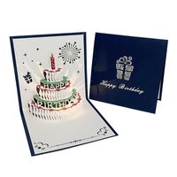 Birthday Greeting Card Music Light 3d 3d Cake Diy Handmade Gift High Sense Blessing Staff Card main image 2