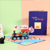 Birthday Greeting Card Music Light 3d 3d Cake Diy Handmade Gift High Sense Blessing Staff Card sku image 10