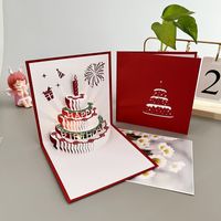 Birthday Greeting Card Music Light 3d 3d Cake Diy Handmade Gift High Sense Blessing Staff Card sku image 21