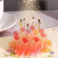 Birthday Greeting Card Music Light 3d 3d Cake Diy Handmade Gift High Sense Blessing Staff Card sku image 25