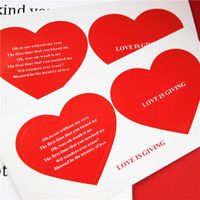 Heart Shape Label Valentine's Day Red Sealing Paste Adhesive Sticker sku image 1
