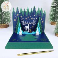Creative New Deer Christmas Stereoscopic Greeting Cards main image 1