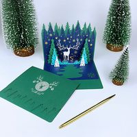 Creative New Deer Christmas Stereoscopic Greeting Cards main image 3