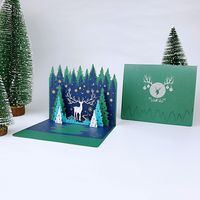 Creative New Deer Christmas Stereoscopic Greeting Cards main image 2