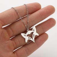 Stainless Steel Titanium Steel Simple Style Hollow Out Animal Pendant Necklace sku image 9