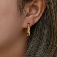 Fashion Geometric Plating Stainless Steel Gold Plated Earrings main image 4