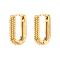 Fashion Geometric Plating Stainless Steel Gold Plated Earrings sku image 2