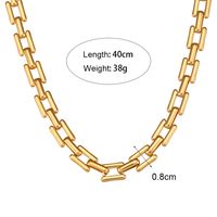 Mode Geometrisch Rostfreier Stahl Überzug Armbänder Halskette main image 5
