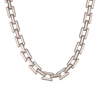 Mode Geometrisch Rostfreier Stahl Überzug Armbänder Halskette sku image 3