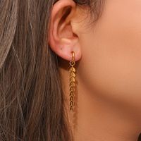 Fashion Fish Tail Stainless Steel Earrings Plating Stainless Steel Earrings main image 2