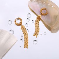 Fashion Fish Tail Stainless Steel Earrings Plating Stainless Steel Earrings main image 1