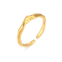 Basic Irregular Stainless Steel Plating Gold Plated Open Ring main image 4