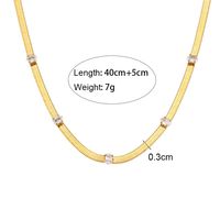 Retro Geometric Stainless Steel Necklace Inlaid Zircon Stainless Steel Necklaces main image 3