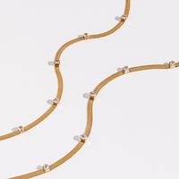 Retro Geometric Stainless Steel Necklace Inlaid Zircon Stainless Steel Necklaces main image 2