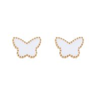 Cute Heart Shape Flower Butterfly Copper Earrings Inlaid Zircon Copper Earrings main image 4