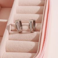 Simple Style Circle Stainless Steel Earrings Plating Stainless Steel Earrings sku image 1