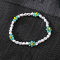 Sweet Flower Resin Beaded Pearl Bracelets 1 Piece main image 3