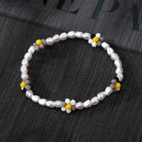 Sweet Flower Resin Beaded Pearl Bracelets 1 Piece sku image 6