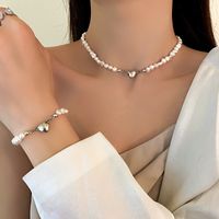 Mode Forme De Cœur Alliage Perlé Bracelets 1 Pièce main image 3