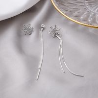 Glam Snowflake Alloy Diamond Artificial Diamond Drop Earrings 1 Pair main image 2