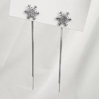 Glam Snowflake Alloy Diamond Artificial Diamond Drop Earrings 1 Pair main image 5
