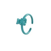 Wholesale Jewelry Cute Bear Alloy Enamel Plating Open Ring main image 4