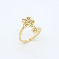 Fashion Flower Copper Open Ring Inlay Copper Copper Rings 1 Piece main image 3