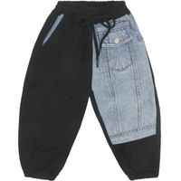Süß Mode Farbblock Baumwollmischung Asymmetrisch Jeans Baby Kleidung main image 4