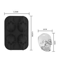 Simple Style Skull Silica Gel Ice Tray main image 5