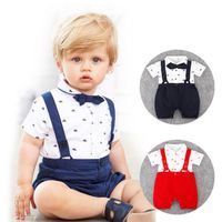 Fashion Printing Solid Color 100% Cotton Bow Knot Pants Sets Baby Clothes main image 2