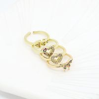 Fashion Heart Shape Butterfly Copper Open Ring Plating Copper Copper Rings 1 Piece main image 2