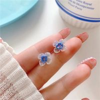 Simple Style Flower Arylic Resin Patchwork Ear Studs 1 Pair sku image 1