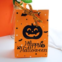Foreign Trade New New Halloween Gift Bag Halloween Candy Paper Bag Pumpkin Spider Packing Bag sku image 1