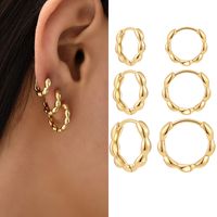 1 Pair Simple Style Heart Shape Plating Copper Earrings main image 4