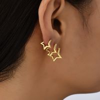 1 Pair Simple Style Heart Shape Plating Copper Earrings main image 6