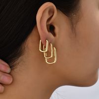 1 Pair Simple Style Heart Shape Plating Copper Earrings main image 8