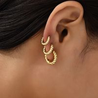 1 Pair Simple Style Heart Shape Plating Copper Earrings main image 10