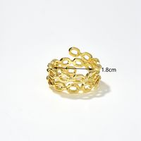 Retro Geometric Copper Open Ring Gold Plated Copper Rings 1 Piece main image 2