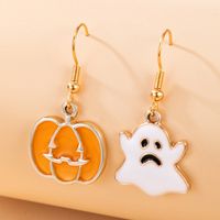Halloween Retro Pumpkin Cat Ghost Alloy Holiday Earring main image 6