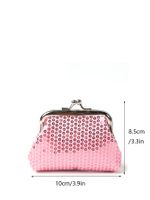 Fashion Solid Color Sequins Square Clasp Frame Coin Purse main image 3