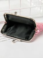 Fashion Solid Color Sequins Square Clasp Frame Coin Purse main image 4