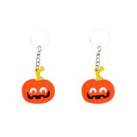 Cute Pvc Soft Rubber Pumpkin Skull Ghost Witch Halloween Keychain Pendant sku image 6
