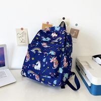 Cute Cartoon Soft Surface Square Zipper Fashion Backpack sku image 1